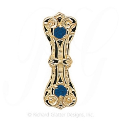 GS395 S - 14 Karat Gold Sapphire Slide 